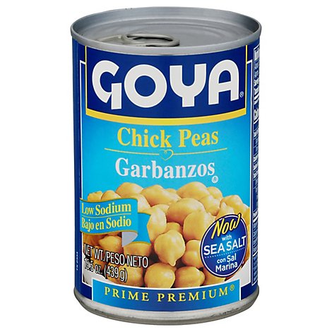 Goya Peas Chick Premium Low Sodium Can - 15.5 Oz