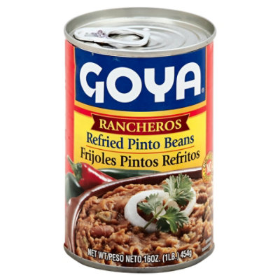 Goya Beans Refried Pinto Rancheros Can - 16 Oz