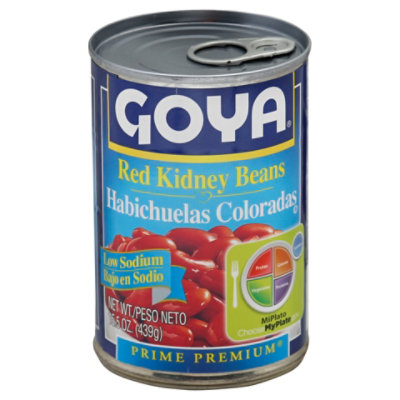 Goya Prime Premium Beans Kidney Red Low Sodium Can - 15.5 Oz - Image 1