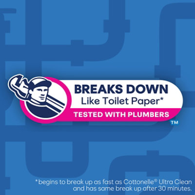 Cottonelle Flushable Wet Wipes Refillable Tub Pack - 42 Count - Image 4