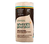 Seventh Generation Paper Towels 2-Ply 100% Recycled Paper Brown Unbleached 120 Sheets - 1 Roll