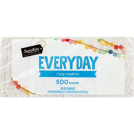 Signature SELECT Napkins 1 Ply Everyday Wrapper - 500 Count - Image 2