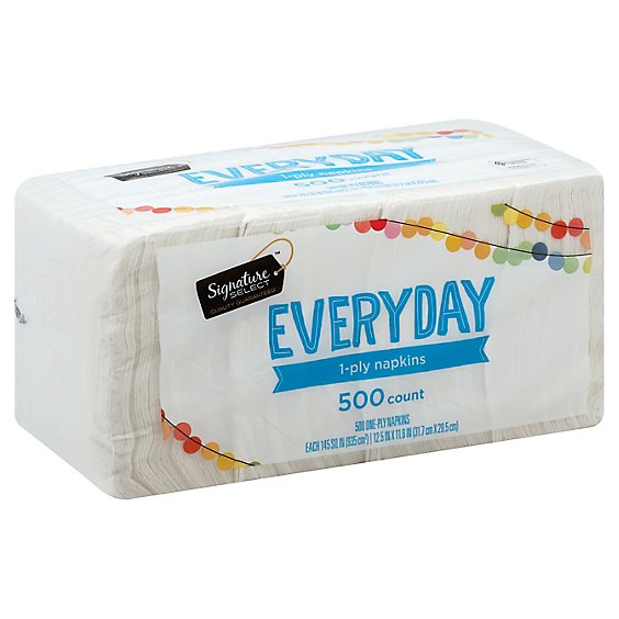 Signature SELECT Napkins 1 Ply Everyday Wrapper - 500 Count