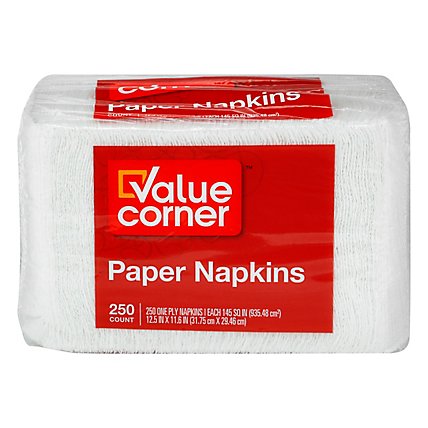 Value Corner Napkins 1-Ply Wrapper - 200 Count - Image 3