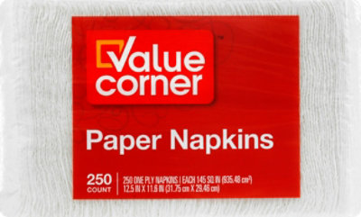 Value Corner Napkins One Ply - 250 Count - Image 2