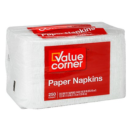 Value Corner Napkins 1-Ply Wrapper - 200 Count - Image 1