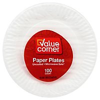 Pantry Essentials Paper Plates Microwave Safe 9 Inch Wrapper - 100 Count - Image 1