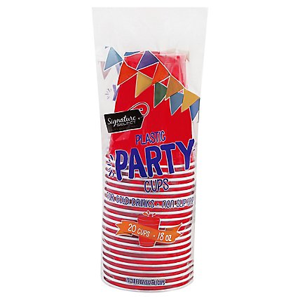 Signature SELECT Cups Plastic Party Red 18 Ounces - 20 Count - Image 3