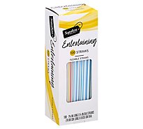 Signature SELECT Straws Party Flexible 7 3/4 Inch Long Box - 100 Count