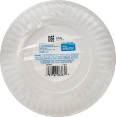 Signature SELECT Everyday Coated 7 Inch White Paper Plates - 50 Count - Image 4