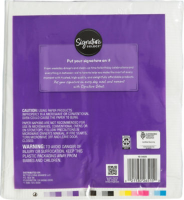 Signature SELECT Napkins 3 Ply Premium Dinner - 40 Count - Image 4