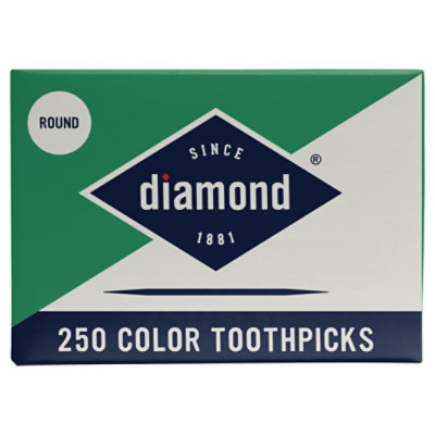 Diamond BRAND 250 Count Round Toothpicks for sale online 