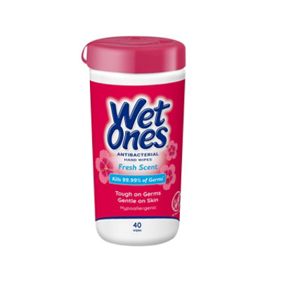 Wet Ones Fresh Scent Antibacterial Hand Wipes Canister - 40 Count - Image 1