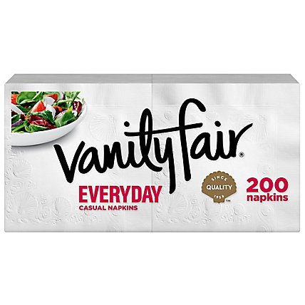 Vanity Fair Everyday Casual Napkins White Paper 2 Ply - 200 Count - Image 3