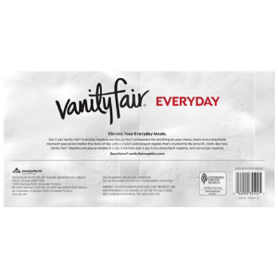 Vanity Fair Everyday Casual Napkins White Paper 2 Ply - 200 Count - Image 6