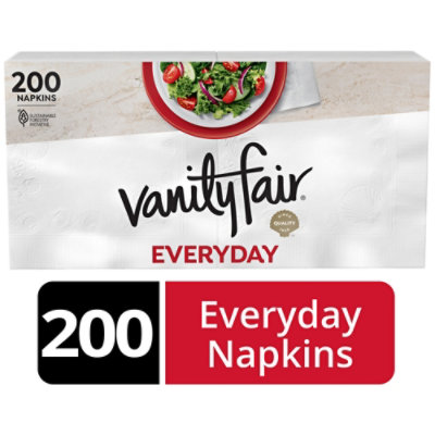 Vanity Fair Everyday Casual Napkins White Paper 2 Ply - 200 Count - Image 2