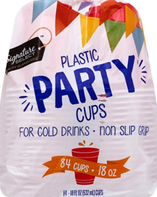 Signature SELECT Cups Plastic Party Blue 18 Ounces - 84 Count - Image 2