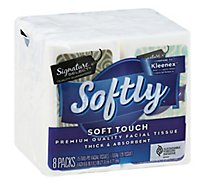Signature Care Facial Tissue Softly 2 Ply Pack - 8-15 Count