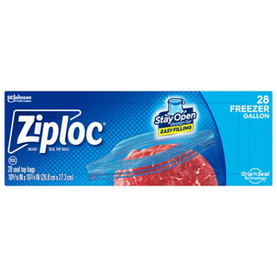 Ziploc Gallon Food Storage Freezer Bags, New Stay Open Design with Stand-Up  Bottom, Easy to Fill, 80 Count