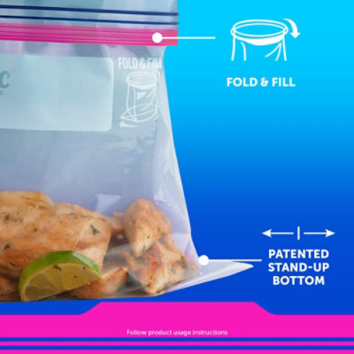 Ziploc Storage Bags With New Stay Open Desing Patented Stand Up Bottom Bags Gallon - 38 Count - Image 5