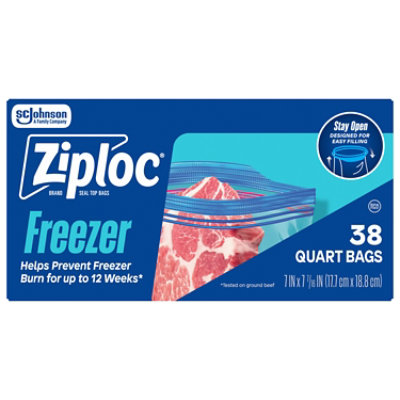 Ziploc Freezer Bags With New Stay Open Design Patented Stand Up Bottom Bag