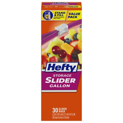 Hefty Storage Slider Bags Gallon