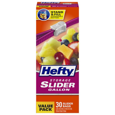 Hefty Storage Slider Bags Gallon - 30 Count - Safeway