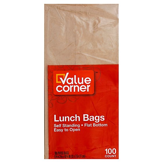 Value Corner Bags Lunch Self Standing - 100 Count