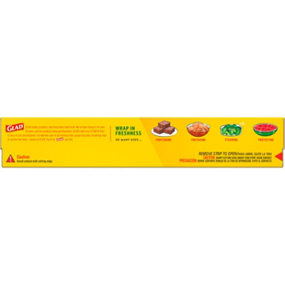 Glad Cling ‘N Seal Plastic Food Wrap 200 Square Foot Roll - Image 2