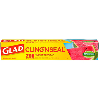 Glad Cling Plastic Food Wrap 200 Square Foot Roll - Each - Safeway