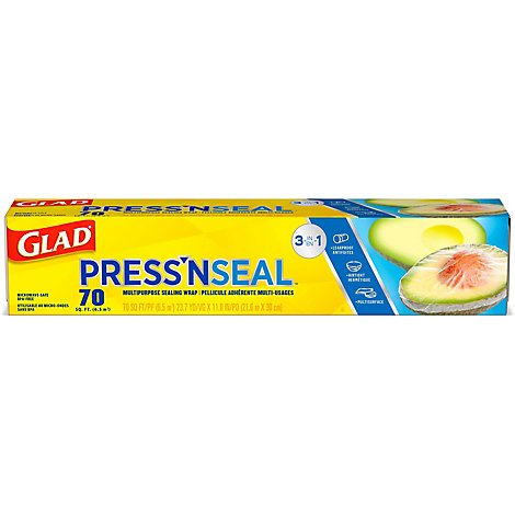 Glad Press n Seal Plastic Sealing Wrap Multipurpose 70 Sq. Ft. - Each