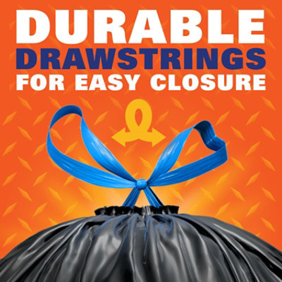 Hefty Trash Bags Drawstring Extra Strong Extra Large Trash Can Liner 33 Gallon - 20 Count - Image 5
