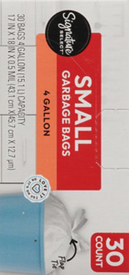 Signature SELECT Garbage Bags Small 4 Gallon - 30 Count - Image 3