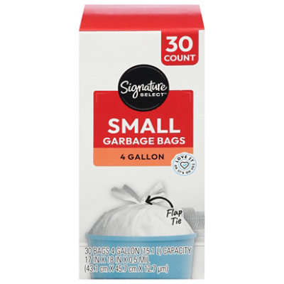 Signature SELECT Garbage Bags Small 4 Gallon - 30 Count - Image 1