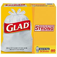 Glad Kitchen Bags Tall Quick-Tie 13 Gallon - 80 Count - Image 3