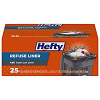 Hefty Trash Bags Refuse Liner Heavy Duty 45 Gallon - 25 Count - Image 3