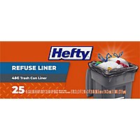 Hefty Trash Bags Refuse Liner Heavy Duty 45 Gallon - 25 Count - Image 4