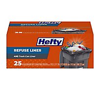 Hefty Trash Bags Refuse Liner Heavy Duty 45 Gallon - 25 Count