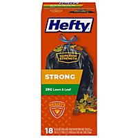 Hefty Trash Bags Drawstring Extra Strong Extra Large 39 Gallon Lawn & Leaf - 18 Count - Image 3