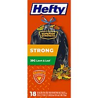 Hefty Trash Bags Drawstring Extra Strong Extra Large 39 Gallon Lawn & Leaf - 18 Count - Image 4