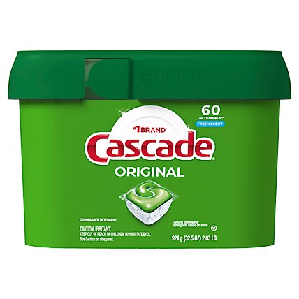 Cascade Original ActionPacs Tabs Fresh Scent Dishwasher Detergent Pods - 60 Count - Image 2