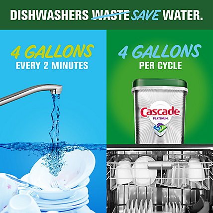 Cascade Original ActionPacs Tabs Fresh Scent Dishwasher Detergent Pods - 60 Count - Image 4