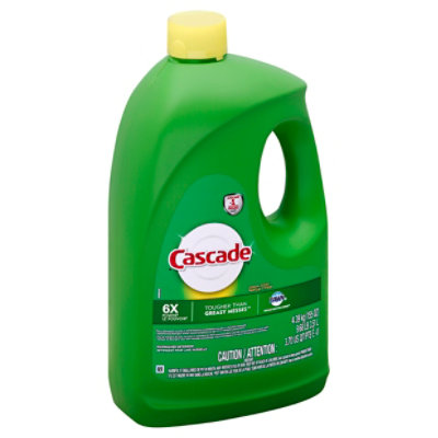 Cascade Dishwasher Detergent Gel Original Lemon Scent - 155 Oz