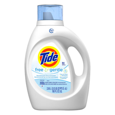 Tide Laundry Detergent Liquid HE Turbo Clean Free & Gentle Jug - 100 Fl. Oz.