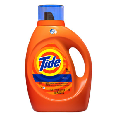 Tide Laundry Detergent Liquid HE Turbo Clean Original - 100 Fl. Oz.