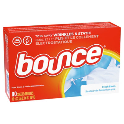 Bounce Fabric Softener Dryer Sheets Fresh Linen - 80 Count - Image 2