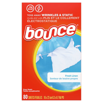 Bounce Fabric Softener Dryer Sheets Fresh Linen - 80 Count - Image 3