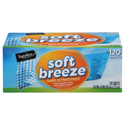 Signature SELECT Fabric Softener Sheets Soft Breeze Box - 120 Count - Image 4