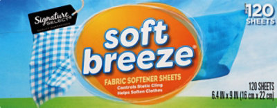 Signature SELECT Fabric Softener Sheets Soft Breeze Box - 120 Count - Image 5