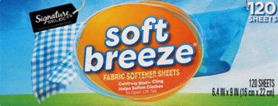 Signature SELECT Fabric Softener Sheets Soft Breeze Box - 120 Count - Image 2